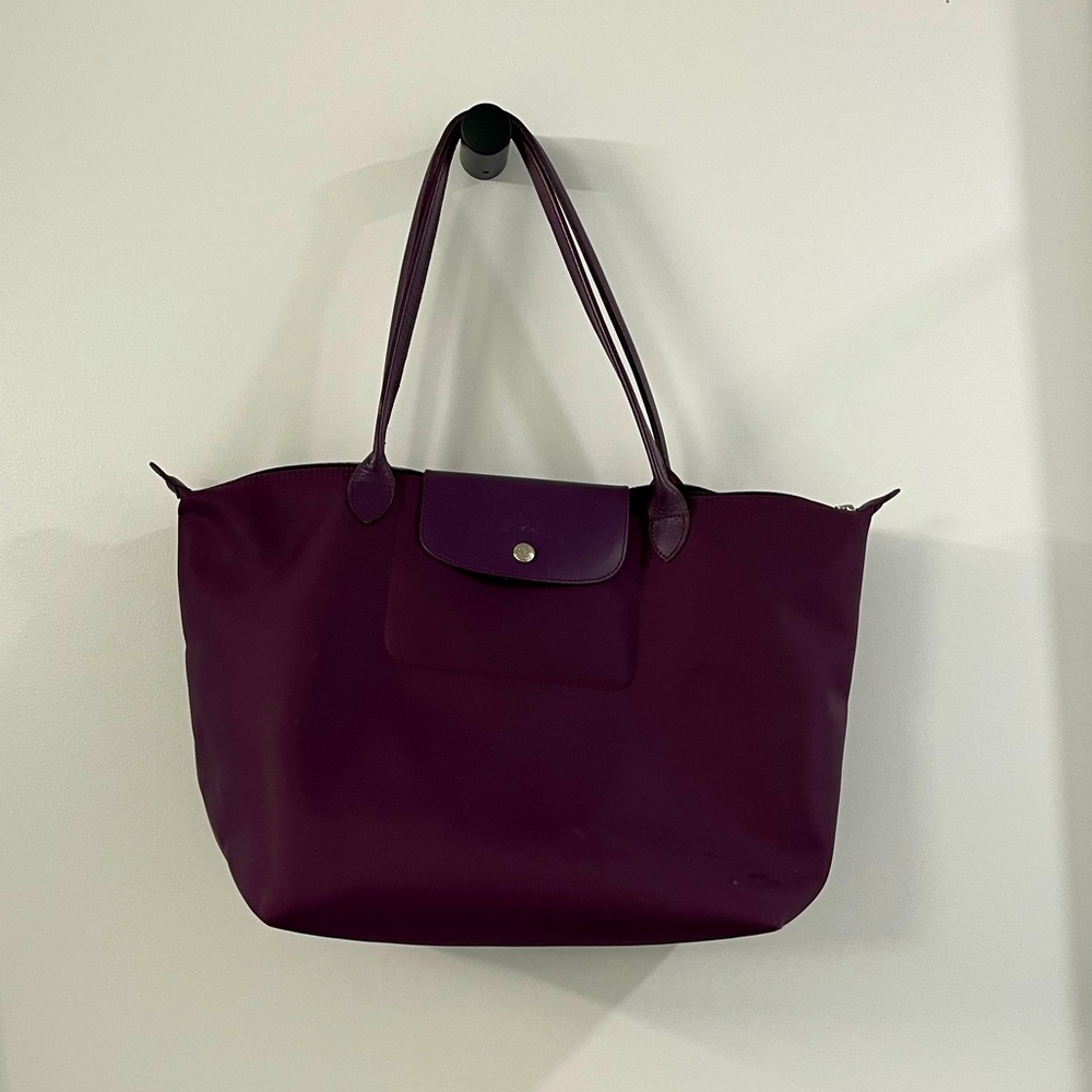 Longchamp Purple Le Pliage Tote - Picture 1 of 8